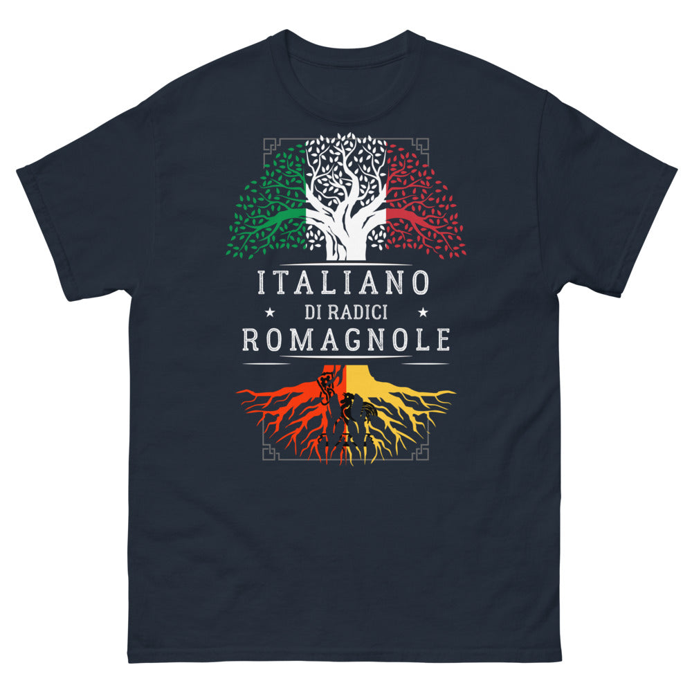 T-Shirt Romagnola blu scuro - radici romagnole, umorismo e orgoglio