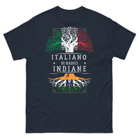 Thumbnail for T-Shirt Radici Indiane Italiane blu - fusione culturale fiera