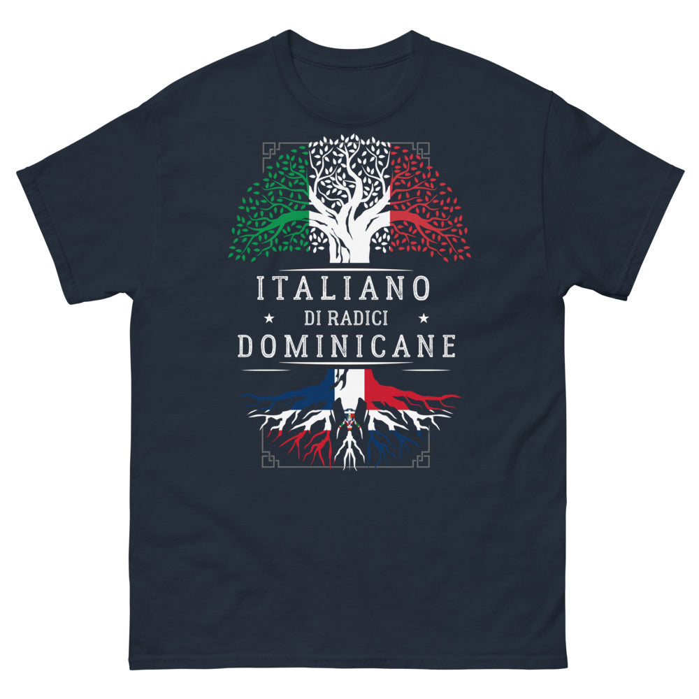 T-shirt Italiano di Radici Dominicane marine - ereditarietà incrociata