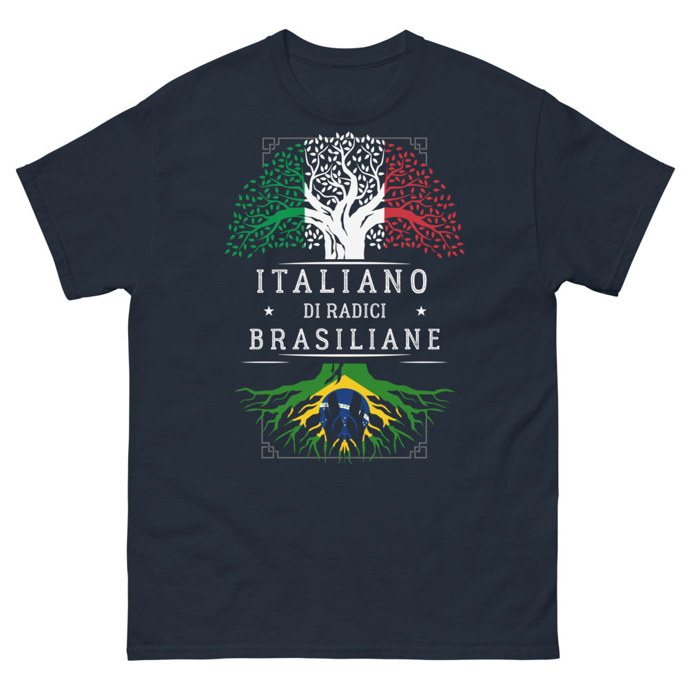 T-Shirt radici brasiliane scure blu scuro - spirito tropicale e radici
