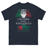 Thumbnail for T-shirt Origine italienne et bangladaise marine - fusione culturale