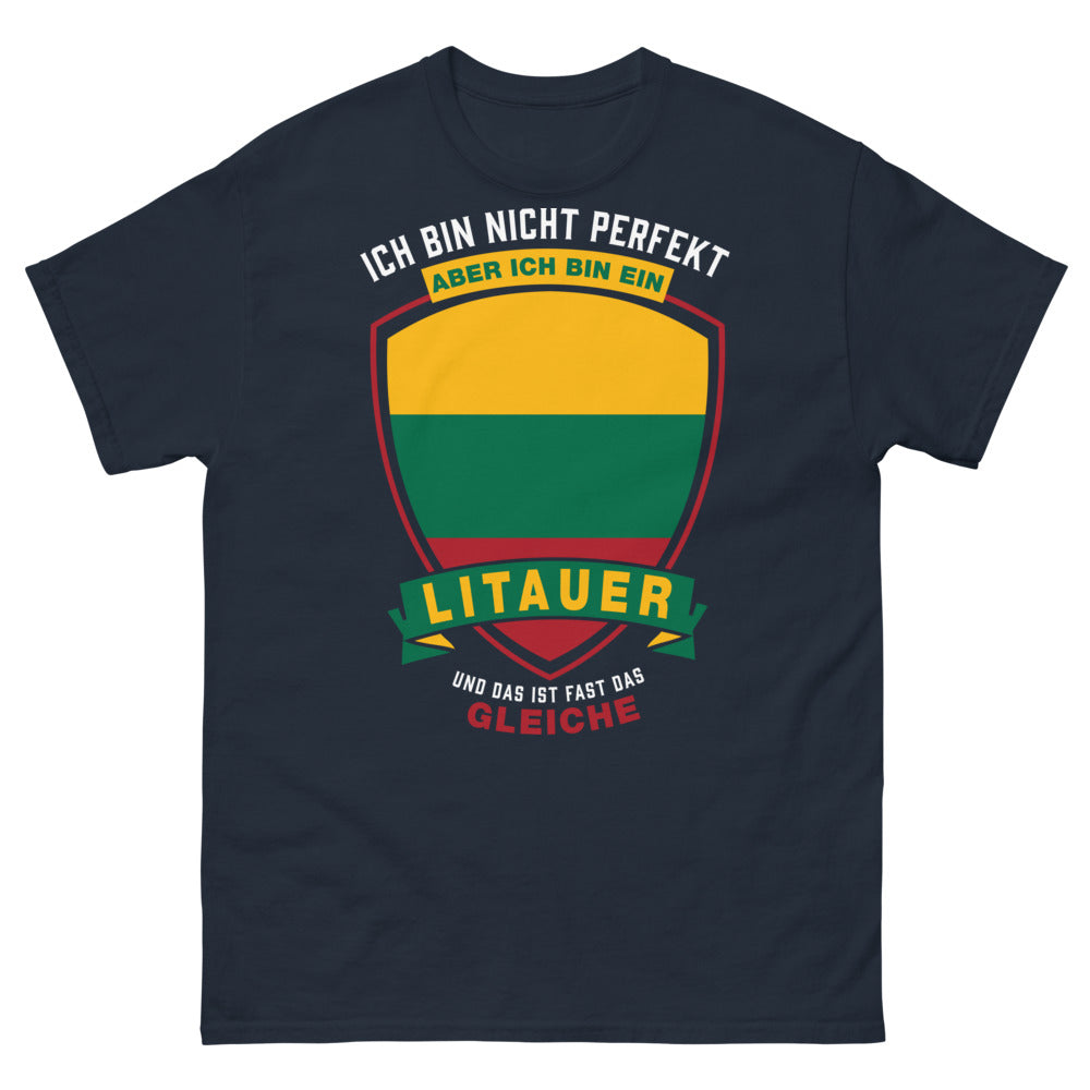 T-shirt Litauer Stolz marine - pas parfait mais Litauer
