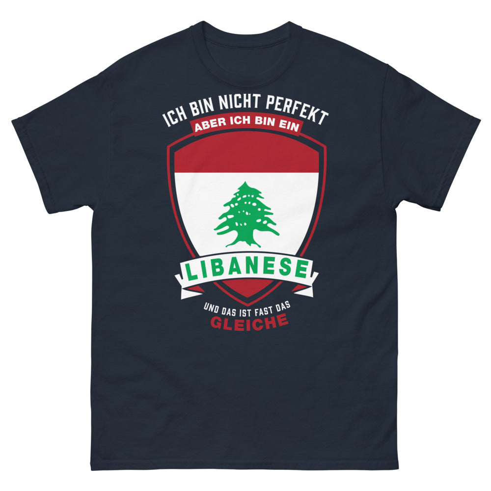 T-shirt Liban marine - Ich bin nicht perfekt, aber ich bin Libanese