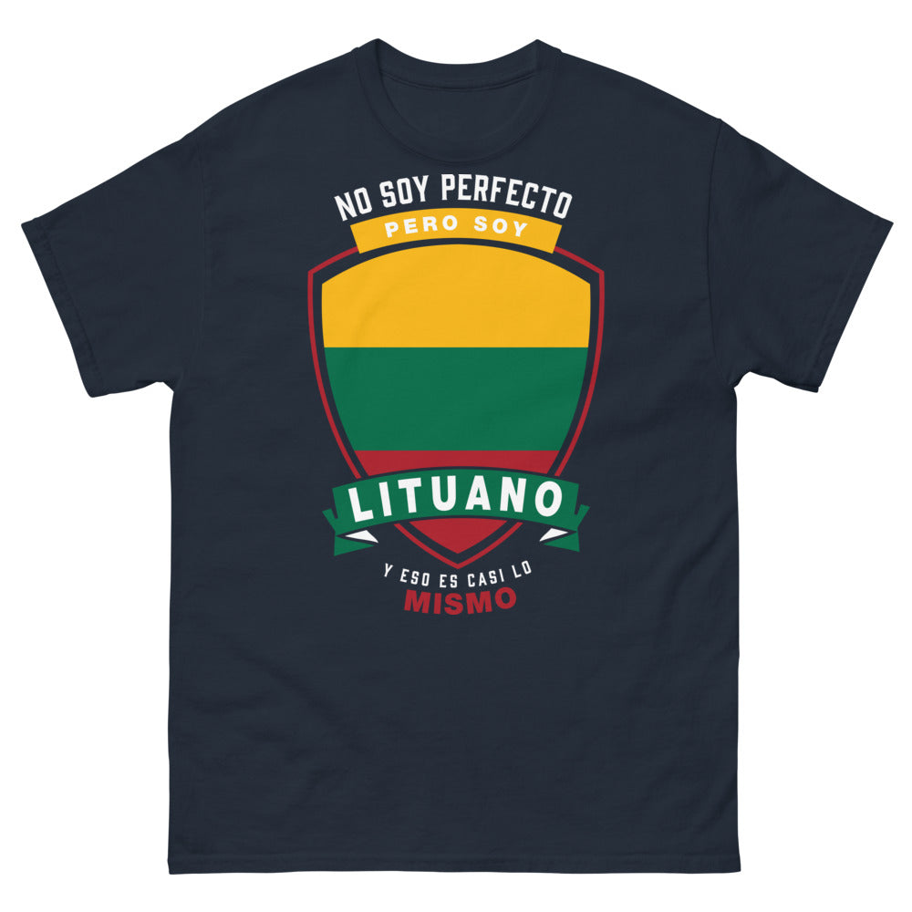 T-shirt Lituanie noir dos - clin d'œil humoristique sur les origines