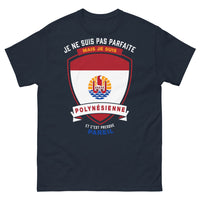 Thumbnail for T-shirt Polynésienne marine - Je ne suis pas parfaite mais je suis polynésienne
