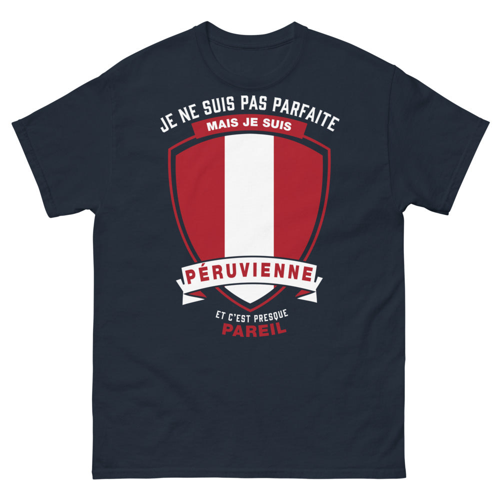 T-shirt péruvienne marine - je ne suis pas parfaite