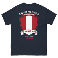 Thumbnail for T-shirt péruvienne marine - je ne suis pas parfaite