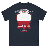 Thumbnail for T-shirt Polonaise marine - Je ne suis pas parfaite