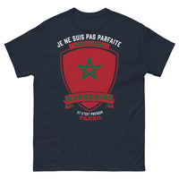 Thumbnail for T-shirt Marocaine marine - je ne suis pas parfaite mais je suis Marocaine