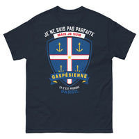Thumbnail for T-shirt Gaspésie marine - Je ne suis pas parfaite mais je suis gaspésienne