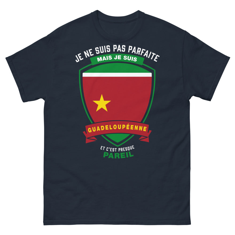 T-shirt Guadeloupéenne marine - Je ne suis pas parfaite