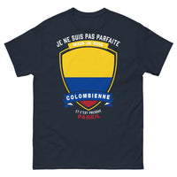 Thumbnail for T-shirt Colombienne marine - fière d'être imparfaite