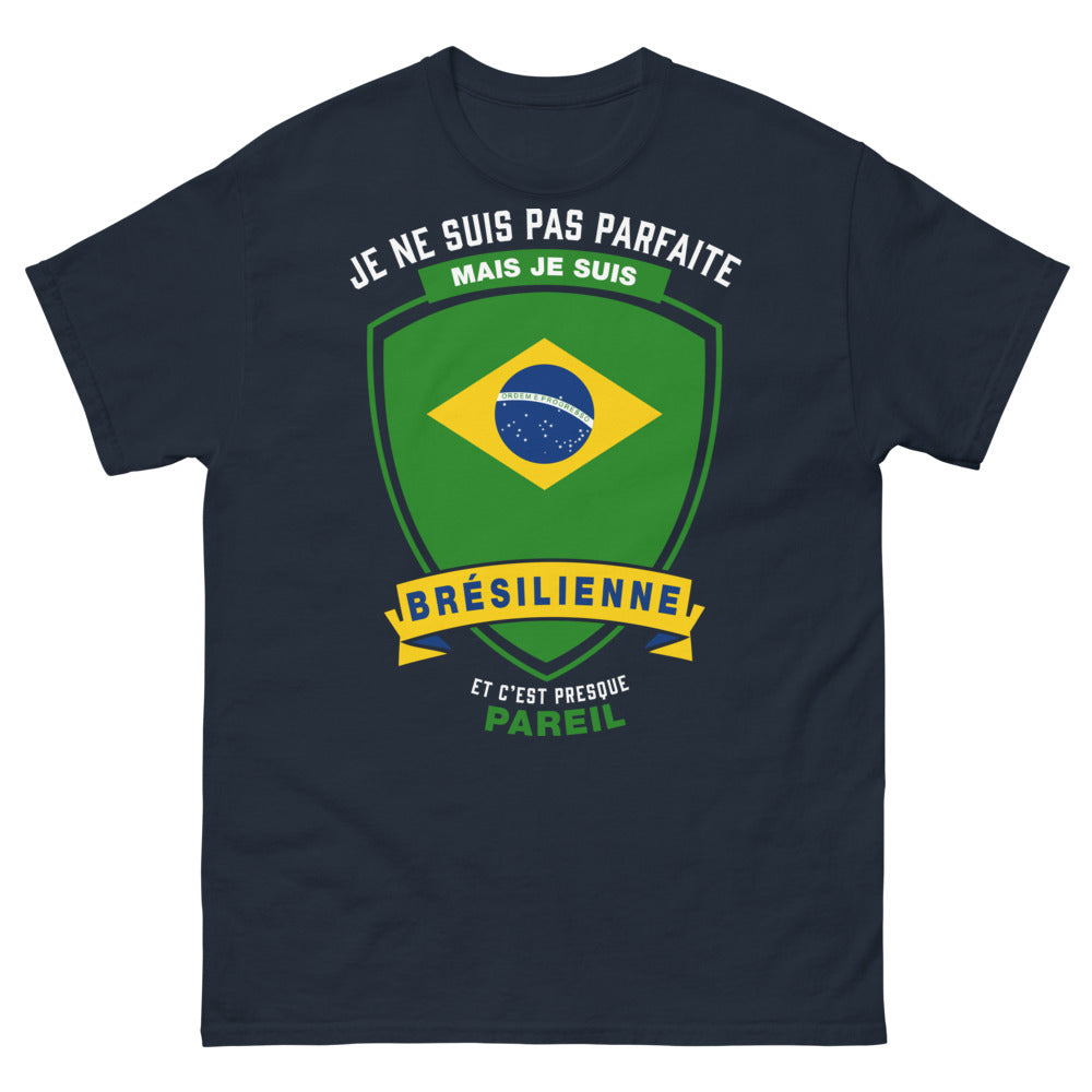 T-shirt Brésilienne marine - Je ne suis pas parfaite