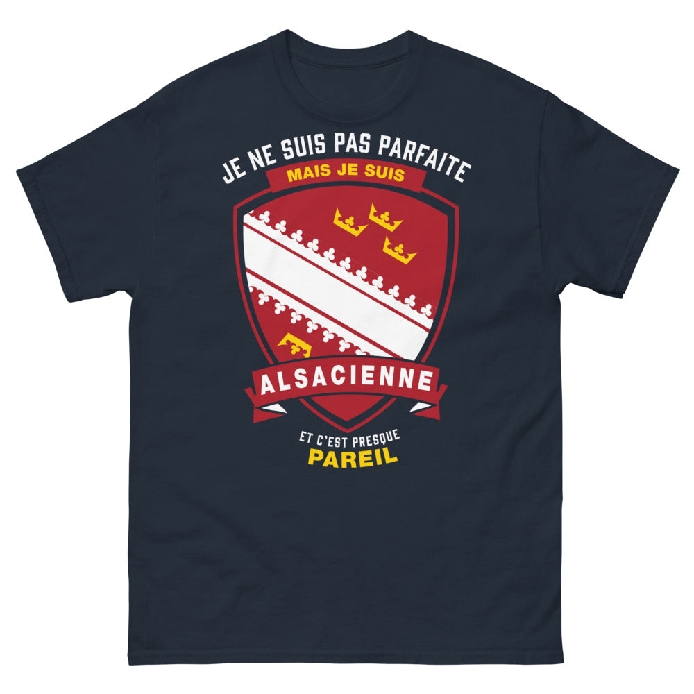 T-shirt Alsacienne noir dos - pas parfaite mais Alsacienne