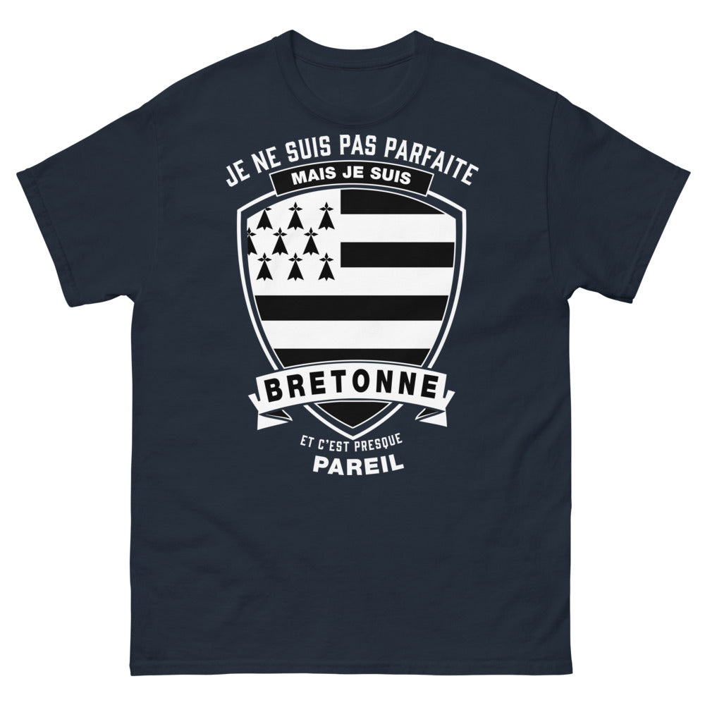 T-shirt Bretagne marine - Je ne suis pas parfaite mais je suis bretonne