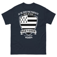 Thumbnail for T-shirt Bretagne marine - Je ne suis pas parfaite mais je suis bretonne