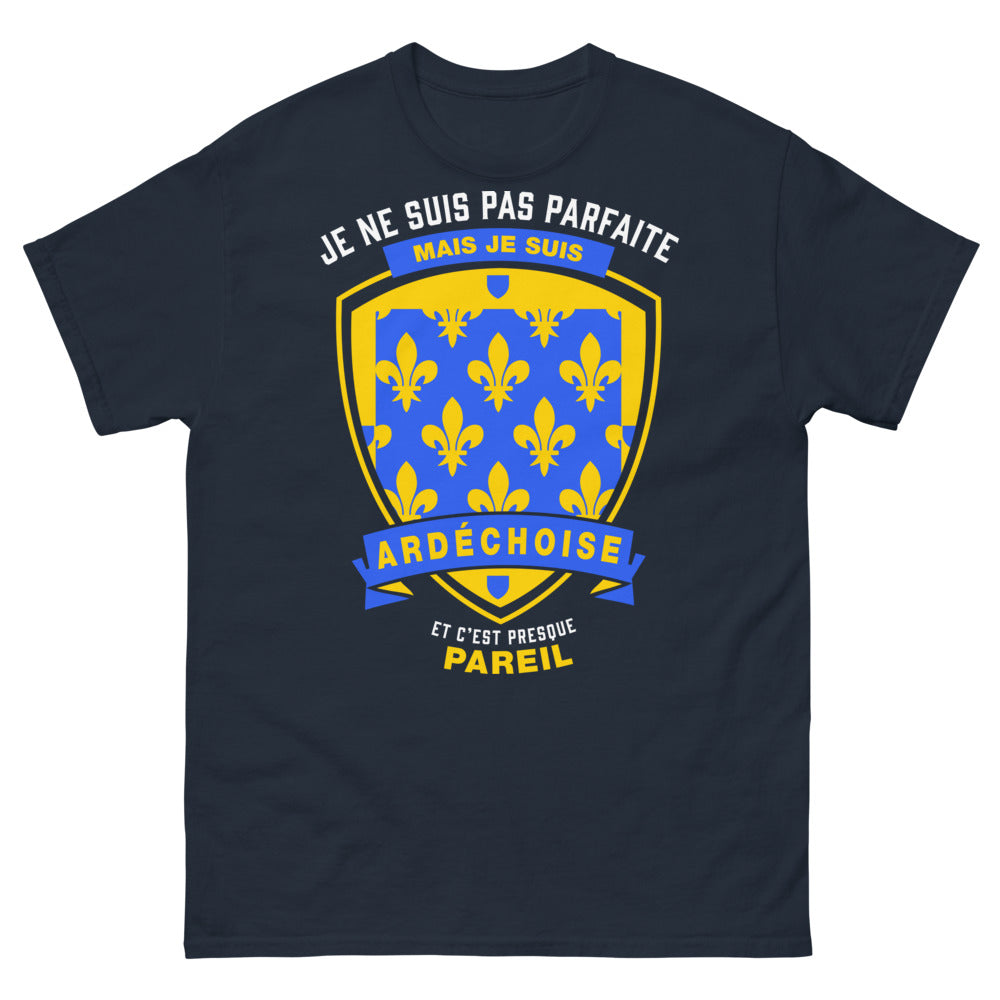 T-shirt ardèche marine - fierté locale