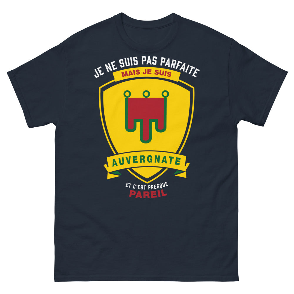 T-shirt Auvergne marine - Je ne suis pas parfaite, mais je suis Auvergnate