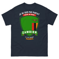 Thumbnail for T-shirt zambien marine - je ne suis pas parfait mais zambien