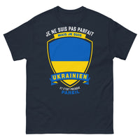Thumbnail for T-shirt Ukraine marine - Je ne suis pas parfait mais je suis Ukrainien