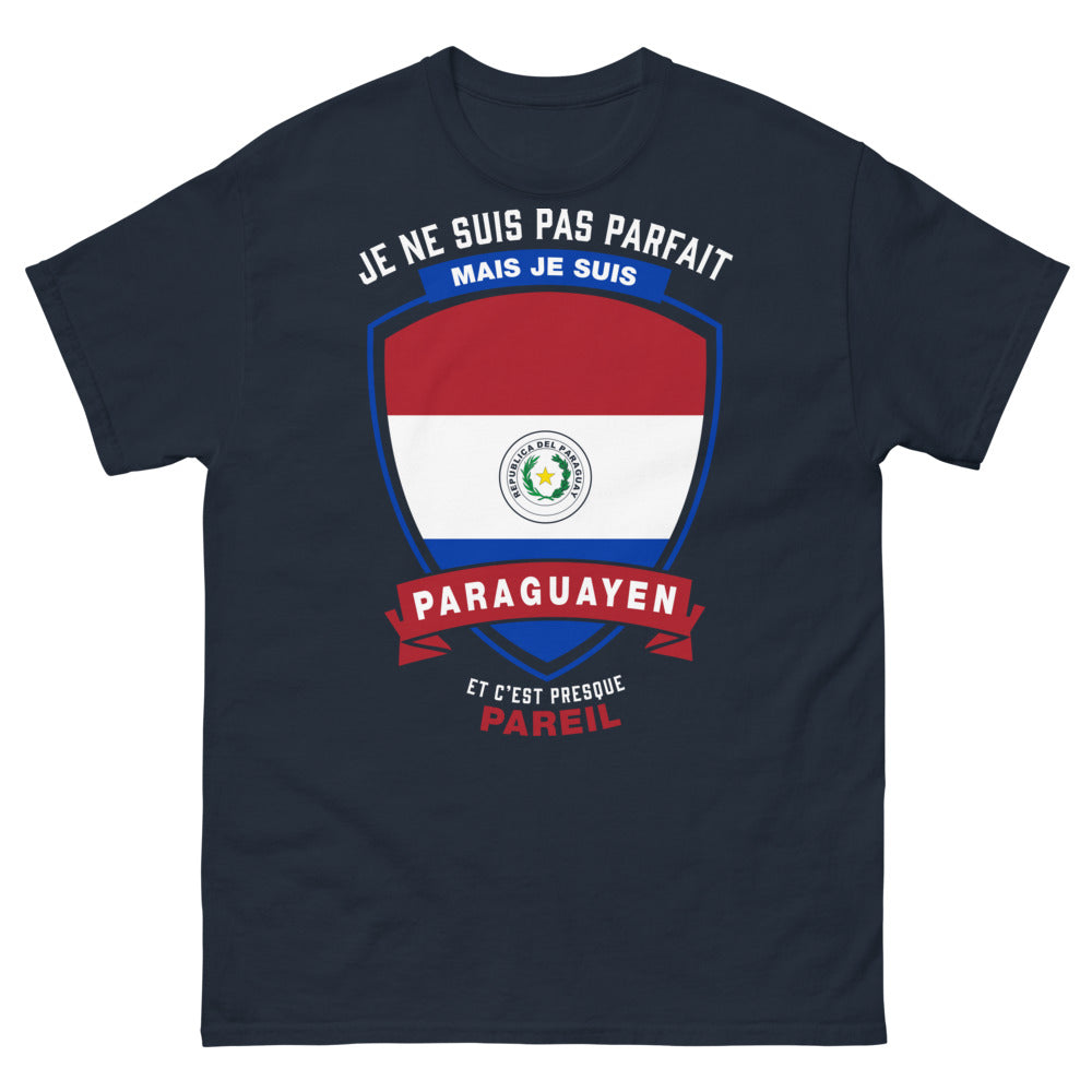 T-shirt Paraguay bleu marine - phrase Paraguayen humour