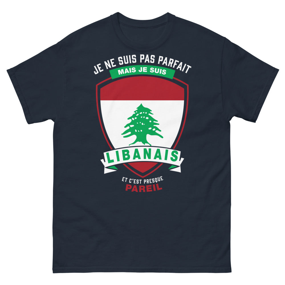 T-shirt Libanais marine face - Pas parfait mais presque