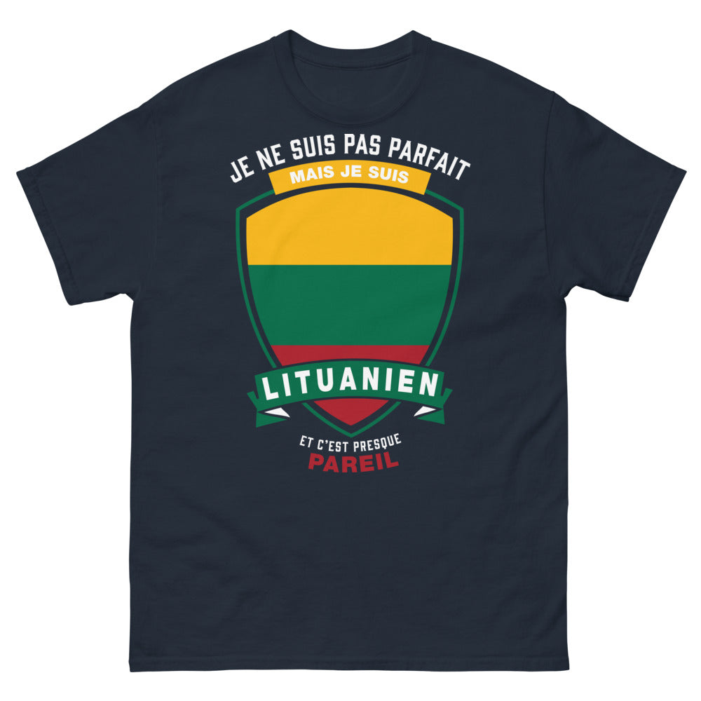 T-shirt Lituanie bleu marine - humour sur nos origines
