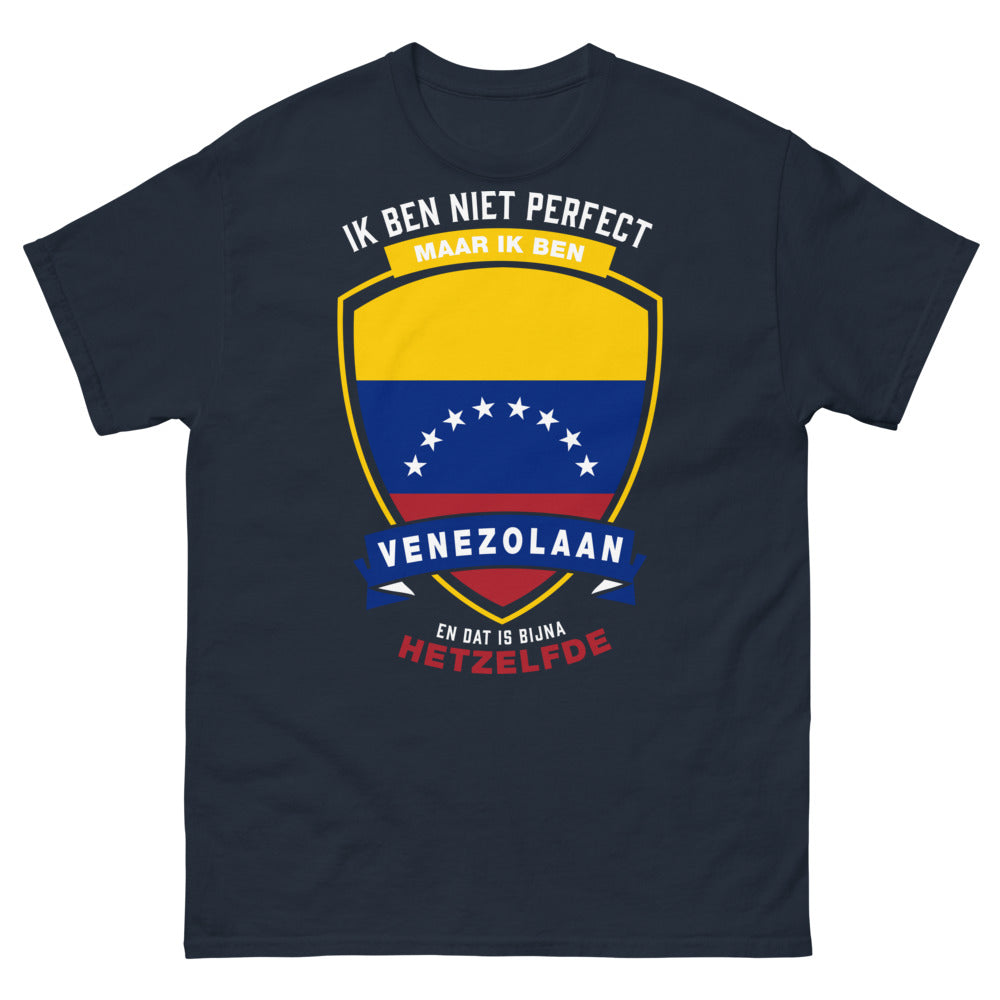 T-Shirt Venezolaner dunkelblau - Ich bin Venezolaner, fast perfekt