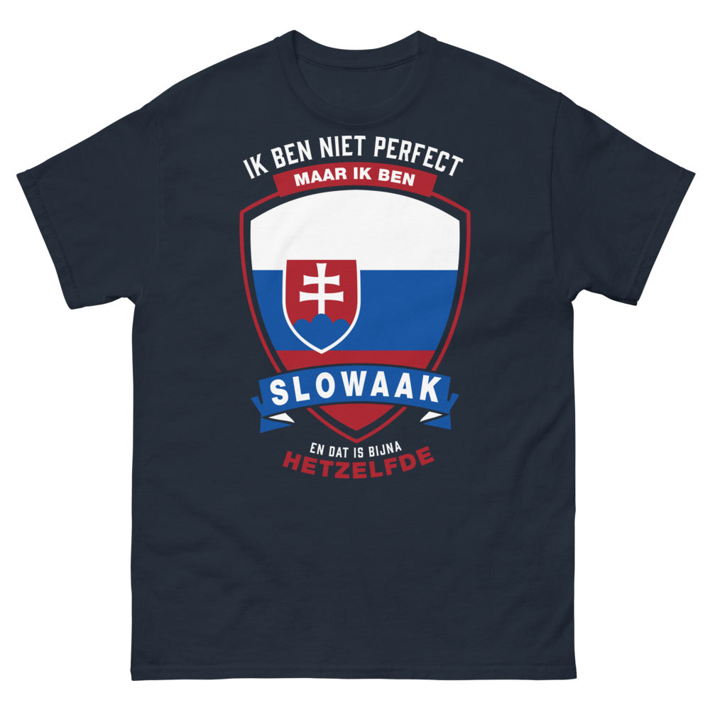 Dunkelblaues Slowake-T-Shirt - Nicht perfekt, aber ein Slowake