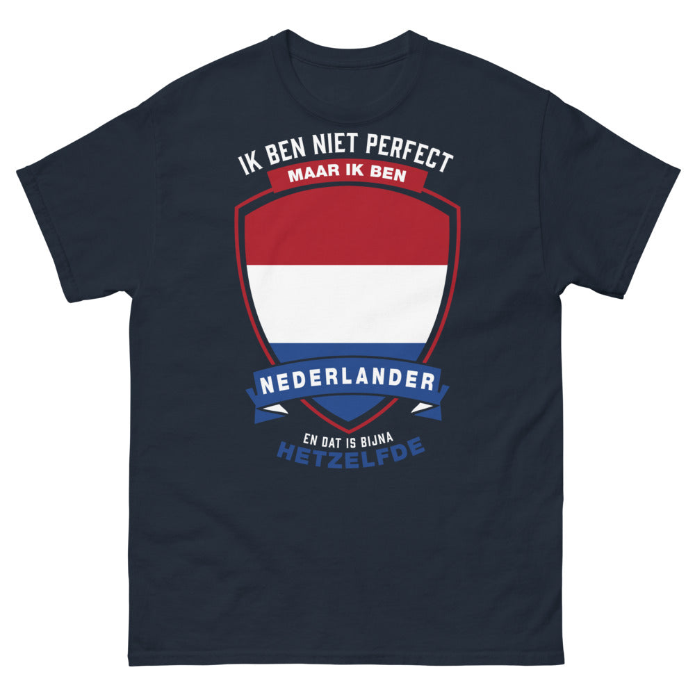 T-Shirt Niederländer dunkelblau - Ich bin nicht perfekt, aber ich bin Niederländer