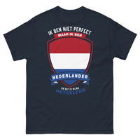 Thumbnail for T-Shirt Niederländer dunkelblau - Ich bin nicht perfekt, aber ich bin Niederländer