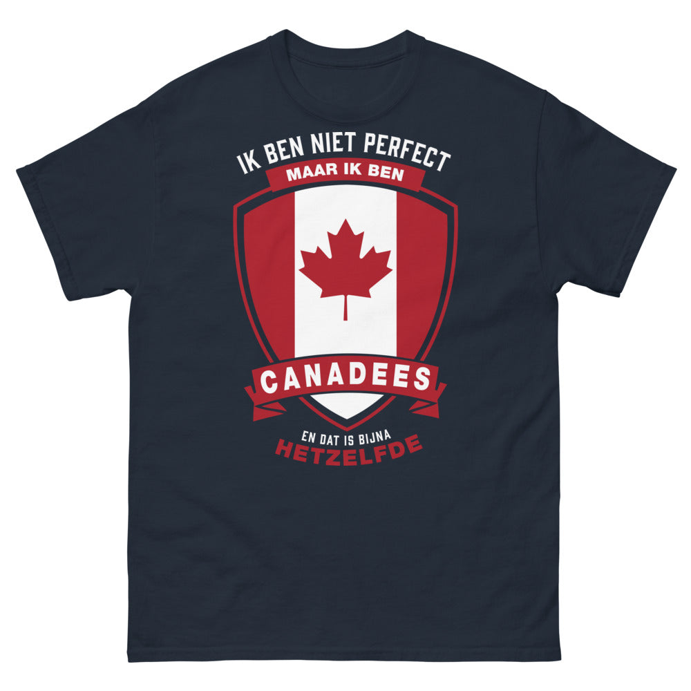 Marineblaues T-Shirt Kanada - Ich bin nicht perfekt, aber ich bin Kanadier