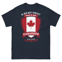 Thumbnail for Marineblaues T-Shirt Kanada - Ich bin nicht perfekt, aber ich bin Kanadier