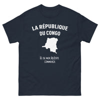 Thumbnail for T-shirt République du Congo marine face - Là où mon histoire commence