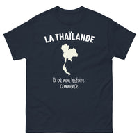 Thumbnail for T-shirt Thaïlande bleu marine face - Là où mon histoire commence