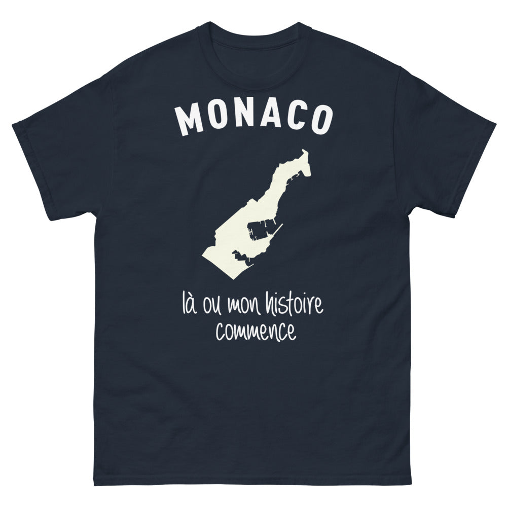 T-shirt Monaco marine - Là où mon histoire commence