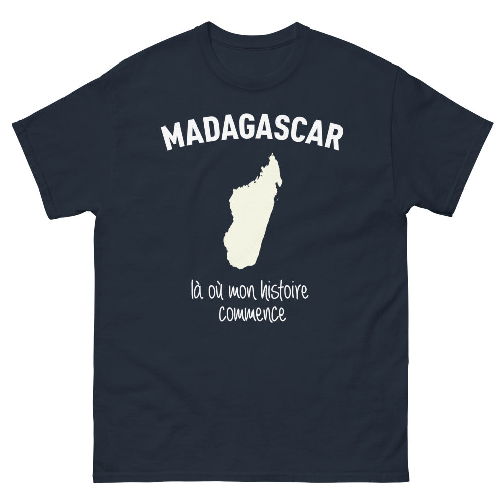 T-shirt Madagascar marine - là où mon histoire commence