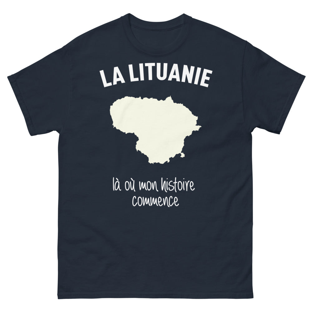 T-shirt La Lituanie marine - mon histoire commence