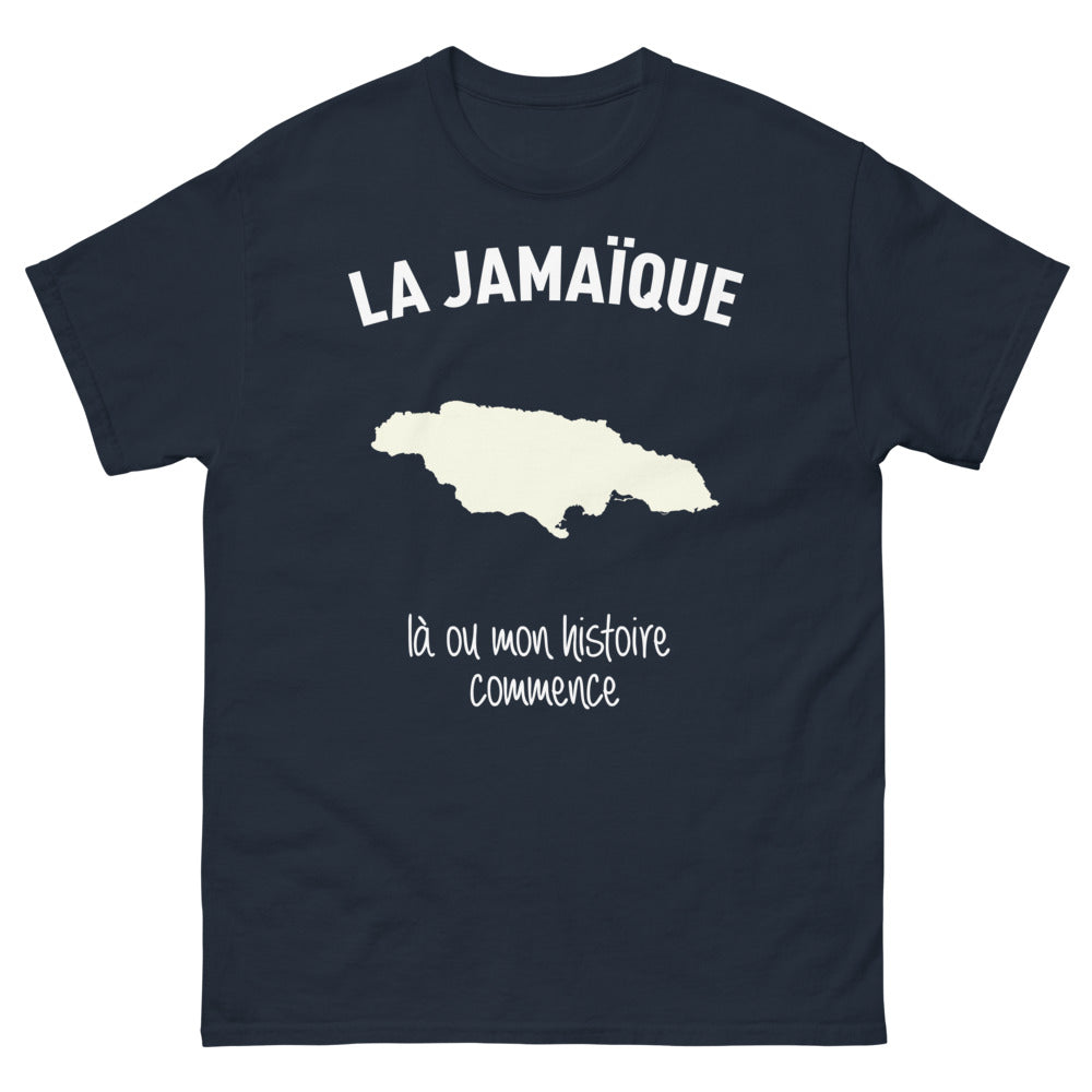 T-shirt Jamaïque marine - Là où mon histoire commence