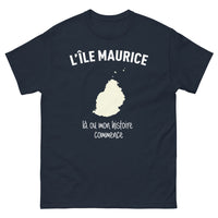 Thumbnail for T-shirt Île Maurice marine - Là où mon histoire commence