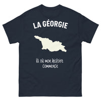 Thumbnail for T-shirt Géorgie marine - Là où mon histoire commence