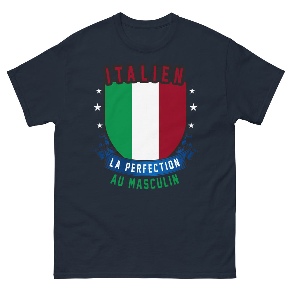 T-shirt Italie marine face - élégance italienne