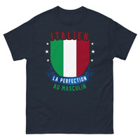 Thumbnail for T-shirt Italie marine face - élégance italienne