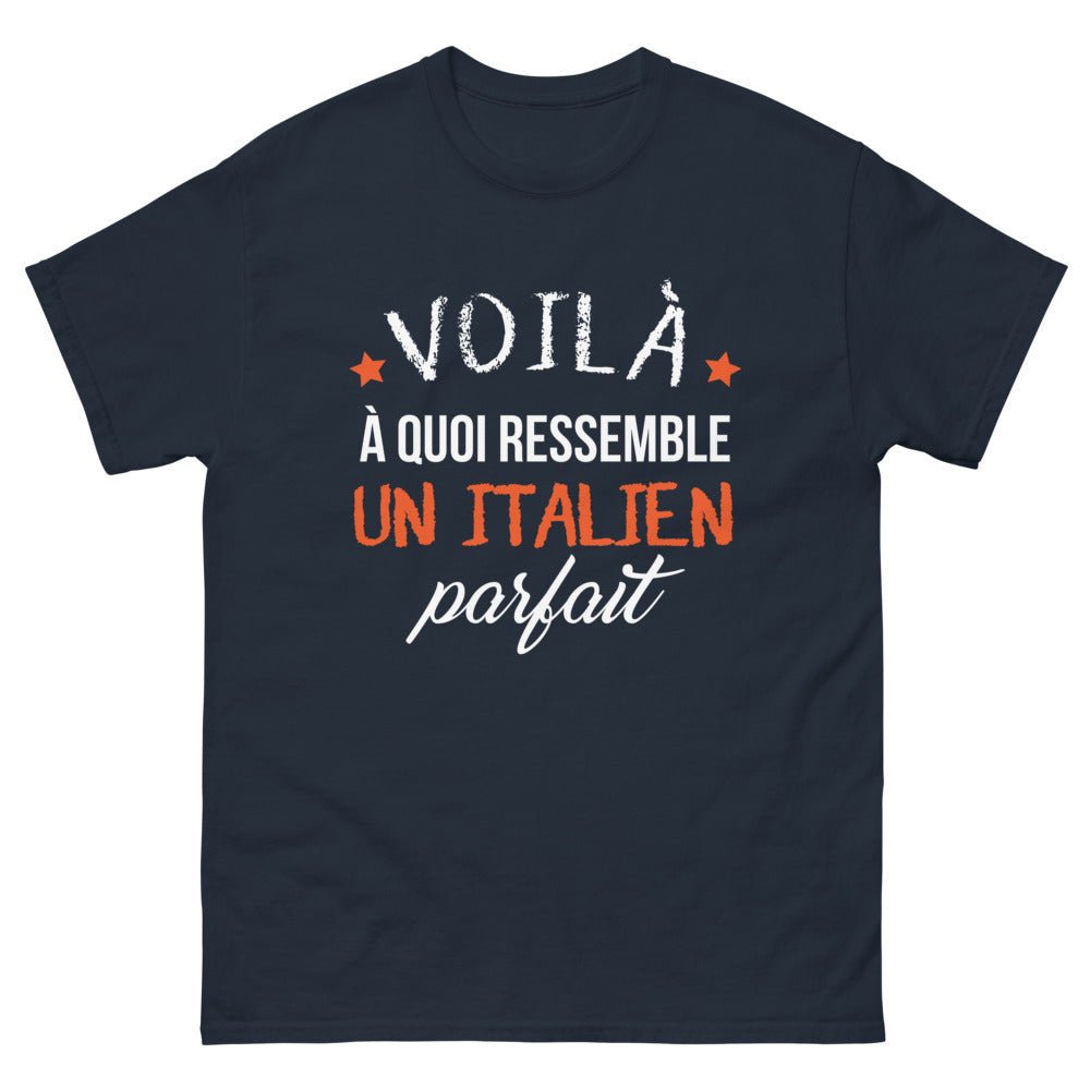 T-shirt Italie marine - parfait style sombre