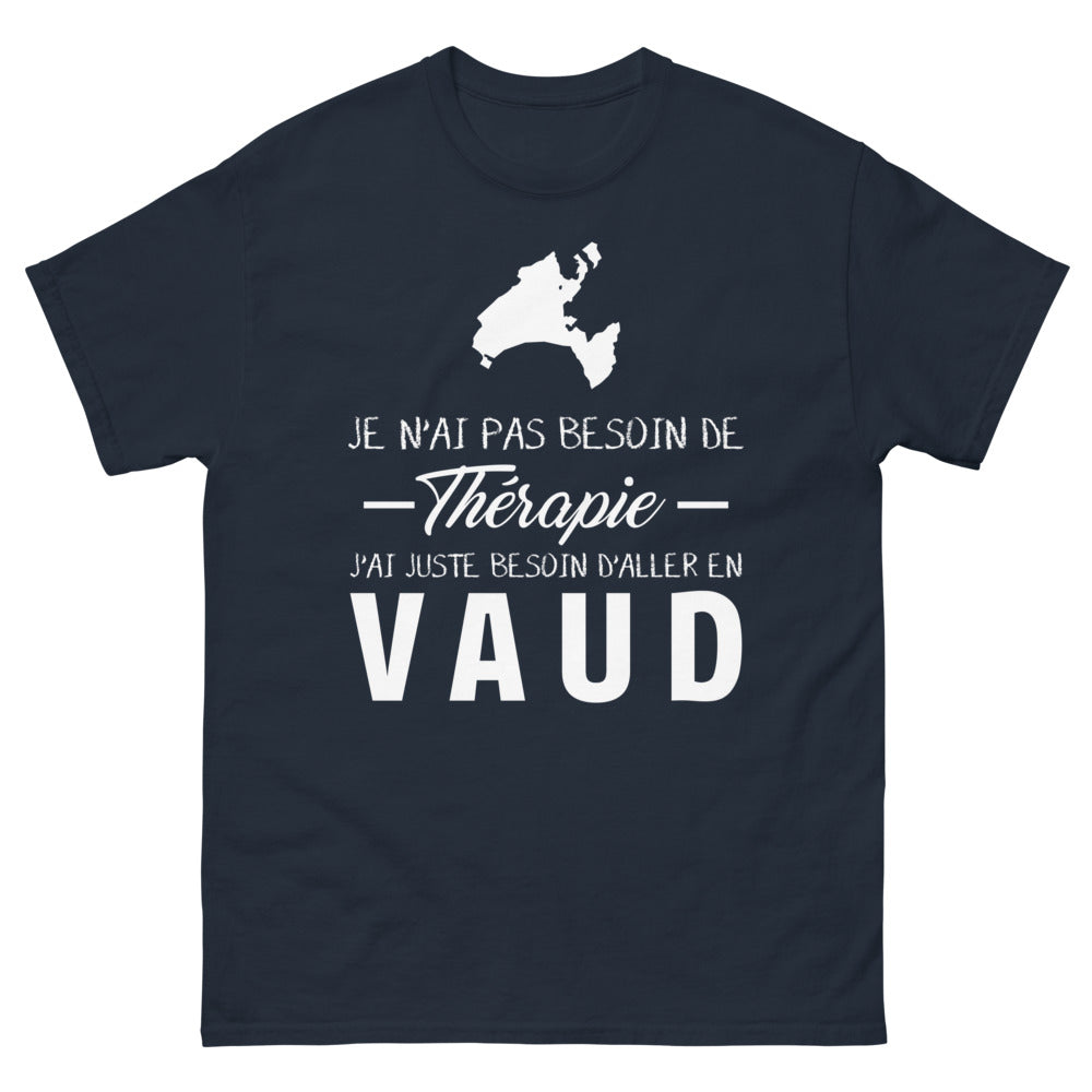 T-shirt Vaud voyage en Suisse marine - j'ai juste besoin d'aller en Vaud