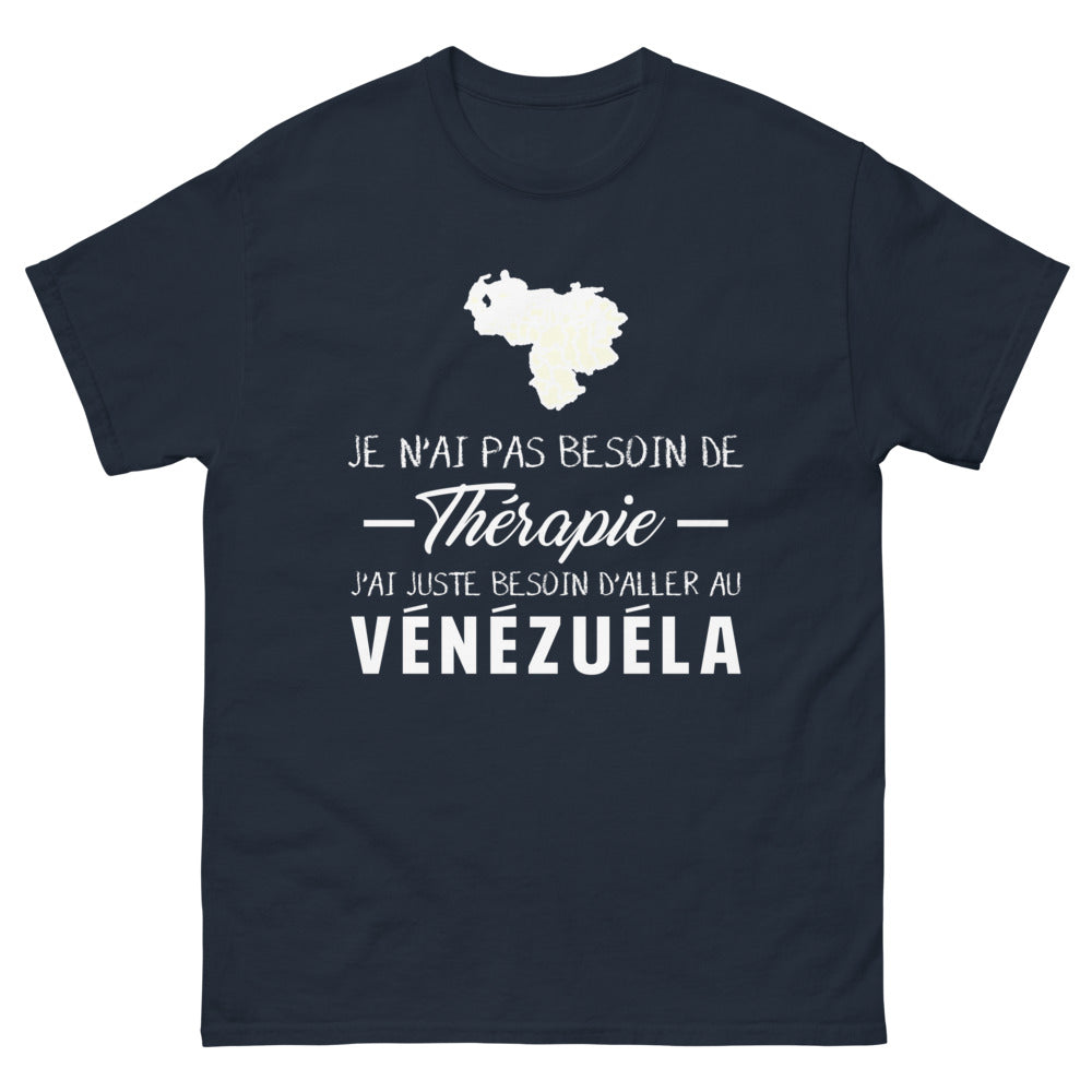 T-shirt Venezuela marine - j'ai juste besoin d'aller au Venezuela