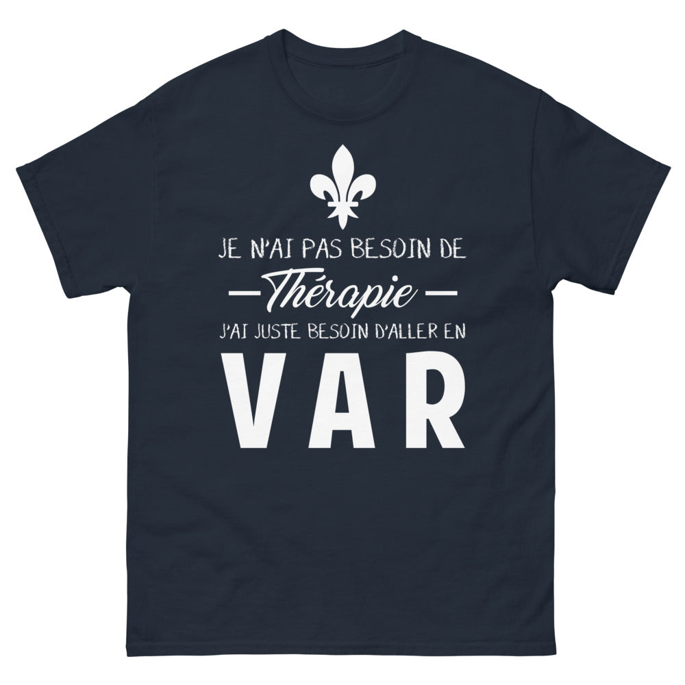 T-shirt Var marine - Je n'ai pas besoin de thérapie
