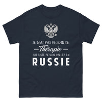 Thumbnail for T-shirt Russie bleu marine - j'ai juste besoin d'aller en Russie