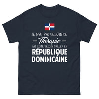 Thumbnail for T-shirt République Dominicaine marine - pas de thérapie nécessaire