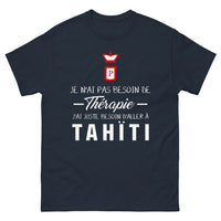 Thumbnail for T-shirt Tahiti marine - pas de thérapie, Tahiti vous appelle